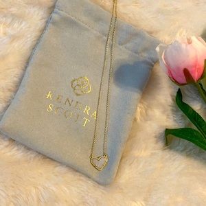 Kenda Scott Ari White Drusy Heart Necklace